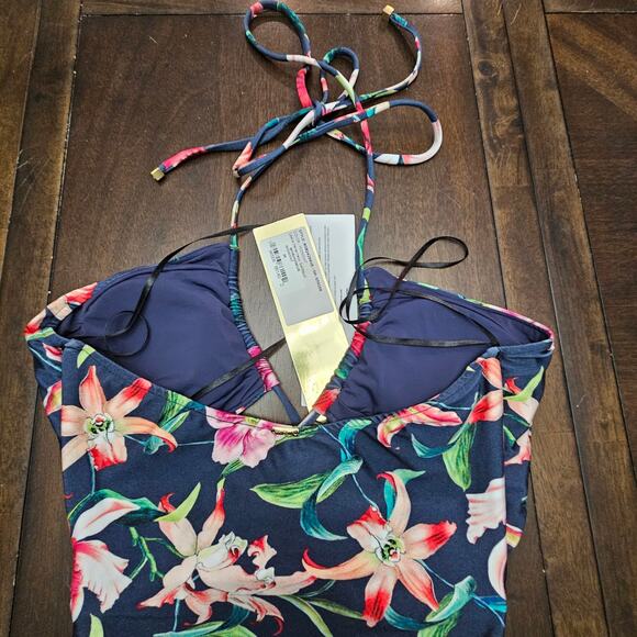 PatBO Laelia One-Piece Swimsuit Women’s M NEW Halterneck Floral Cutout Resort - Picture 10 of 16